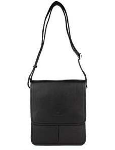 HEXAGONA Pánská kožená taška crossbody Gustave Černá