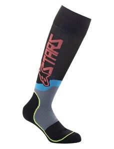 ponožky MX PLUS-2 ALPINESTARS (černá/žlutá fluo/korálová) 2023 36 až 39 (US 45 až 65)
