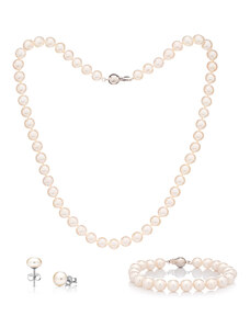 Buka Jewelry | Perlový set s náušnicemi 7,5 AA ST809
