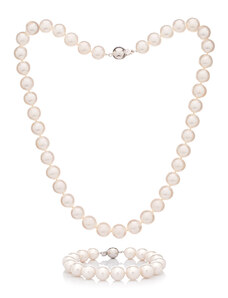 Buka Jewelry | Perlový set náramek a náhrdelník 9 AAA ST015