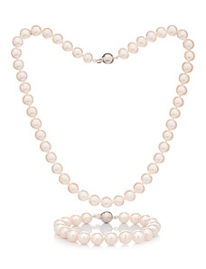 Buka Jewelry Perlový set náramek a náhrdelník 9 AA