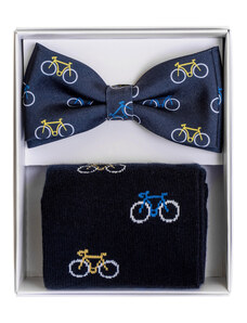 Avantgard Sada motýlek a ponožky modrý / modrá kola