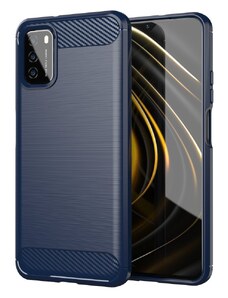 IZMAEL.eu Pouzdro Carbon Bush TPU pre Xiaomi Poco M3 pro Xiaomi Poco M3 modrá