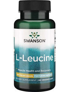 Swanson AjiPure L-Leucine, Pharmaceutical Grade 60 ks, vegetariánská kapsle, 500 mg