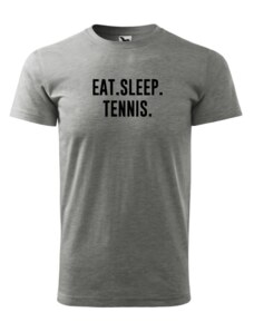 Fenomeno Pánské tričko - Eat sleep tennis - šedé
