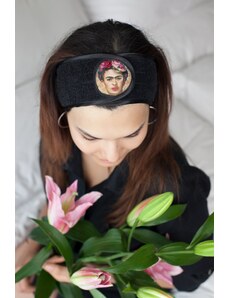 MaryBerry Černá kosmetická čelenka s Fridou Kahlo