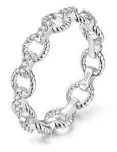 P&J Jewellery Stříbrný prsten Propletené lano SRP32