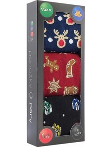 Voxx DEBOX barevné vánoční ponožky Lonka - RED SOB 39-42