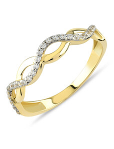 Lillian Vassago Ladný zlatý prsten se zirkony LLV85-GR017