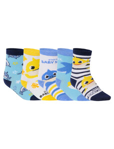 5PACK dětské ponožky Cerdá Baby Shark vícebarevné (2200007399) 19/20