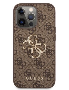 Ochranný kryt pro iPhone 13 Pro - Guess, 4G Logo Back Brown