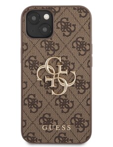 Ochranný kryt pro iPhone 13 - Guess, 4G Logo Back Brown