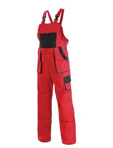 Pánské montérkové kalhoty CXS s laclem, červené/černé, vel. 54