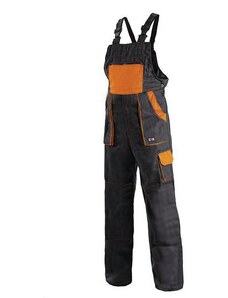 Pánské montérkové kalhoty CXS s laclem, černé/oranžové, vel. 64