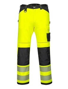 No brand Dámské stetchové pracovní kalhoty PW3 Hi-Vis, černá/žlutá, normální, vel. 28