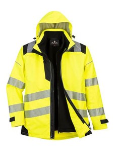 No brand Bunda PW3 Hi-Vis 3v1, černá/žlutá, normální, vel. XXL