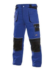 Pánské montérkové kalhoty CXS s reflexními prvky, modré/černé, vel. 60