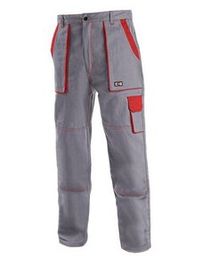 Pánské montérkové kalhoty CXS, šedé/červené, vel. 54