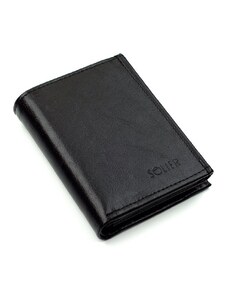 ELOAS Elegantní kožená pánská peněženka; černá