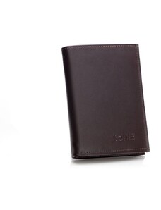 ELOAS Elegantní kožená pánská peněženka; hnědá