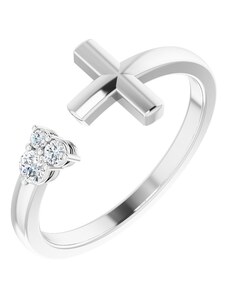 Salaba Diamantový prsten s křížem R43097 54mm