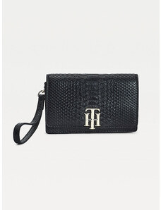 Tommy Hilfiger dámská černá peněženka TH LOCK MED FLAP WALLET SNAKE