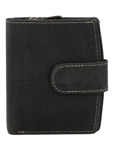 Dámská kožená peněženka černá broušená - Tomas Coulenzy černá