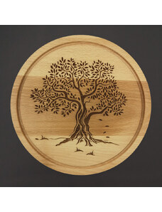 AMADEA Dřevěné servírovací prkénko - podnos strom, masivní dřevo, 30 cm