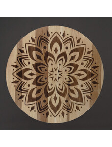 AMADEA Dřevěné servírovací prkénko - podnos mandala, masivní dřevo, 40 cm
