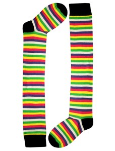 Socks Stripes pruhované podkolenky - nadkolenky barevné