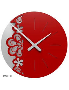 Designové hodiny 56-10-2 CalleaDesign Merletto Big 45cm (více barevných variant) Barva vínová červená-65 - RAL3003
