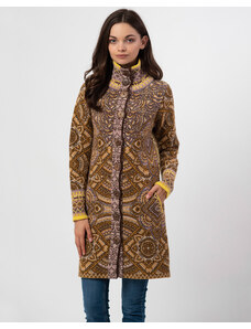 Pletený kabátek Kooi Fenykl hnědý
