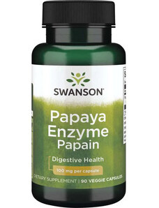Swanson Papain Papaya Enzyme 90 ks, vegetariánská kapsle, 100 mg