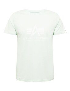 ALPHA INDUSTRIES Tričko mátová / bílá
