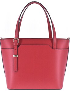 Moderní dámská kožená kabelka Arteddy - tmavě červená