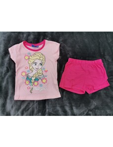 Ledové Království (Frozen) Set pyžama tričko + šortky - růžové