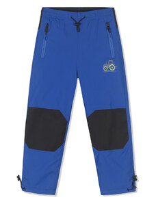Chlapecké zateplené šusťákové kalhoty KUGO DK7098M - modré s černou