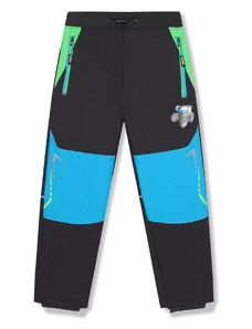 Chlapecké funkční softshellové kalhoty, zateplené KUGO HK1661 - černo zelené