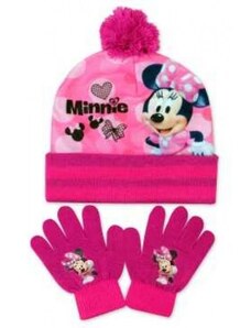 Setino Dívčí set čepice a prstové rukavice Minnie Mouse
