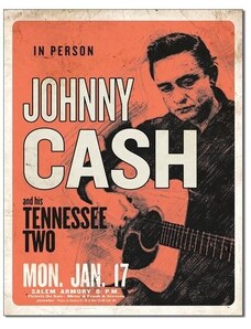 D.E. metal signs Plechová cedule JOHNNY CASH AND HIS TENNESSEE TWO 32 cm x 40 cm