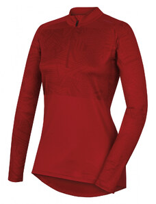 Husky Active winter long zip dámské termo tričko červené
