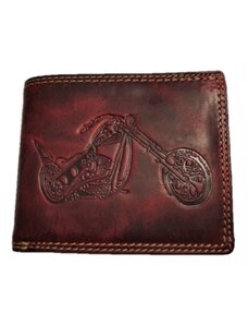 Pánská kožená peněženka motorka vine
