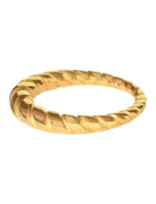 MAVOLLA Pozlacený prstýnek Rope gold