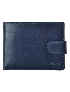 Pánská kožená peněženka Segali SG-2511 se zápinkou modrá