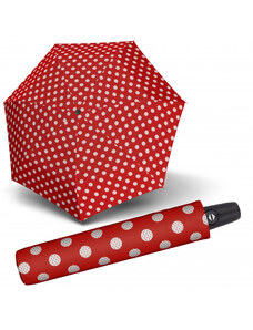 Derby Hit Magic Baloon - dámský plně automatický deštník, červená, puntík