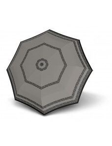 Doppler Fiber Mini Classic - dámský skládací deštník, šedá se vzorem