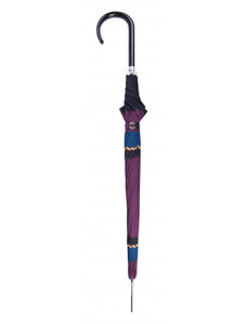Doppler Carbonsteel Long Automatic London - dámský holový vystřelovací deštník, vínová, proužek