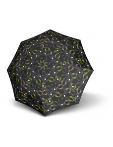 Doppler Fiber Magic Sofia - dámský plně automatický deštník, černá, zelená se vzorem