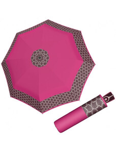Doppler Fiber Magic STYLE – dámský plně automatický deštník, růžová, geometrický / abstraktní