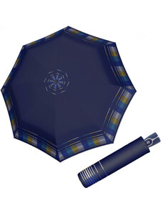 Doppler Fiber Magic AFTERGLOW – dámský plně automatický deštník, modrá, geometrický / abstraktní